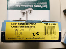 Load image into Gallery viewer, 1-1/2’’ Milwaukee P-trap w/ Cleanout Chrome Plated
