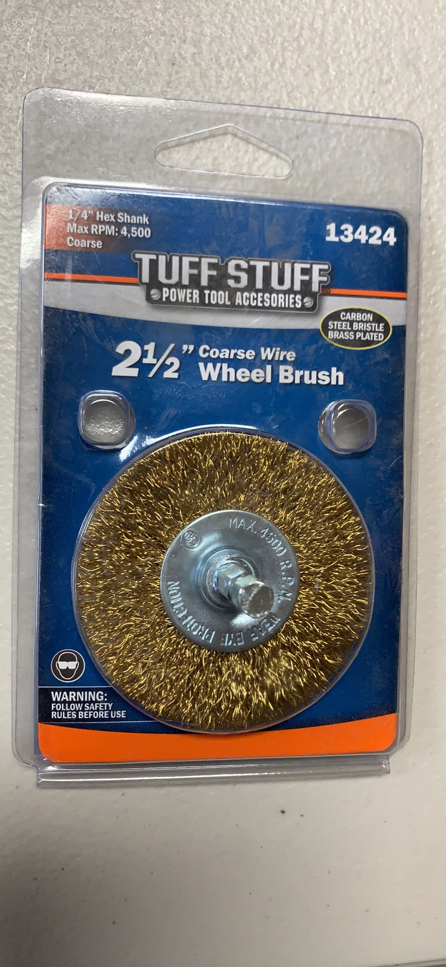 2-1/2” coarse wire wheel brush
